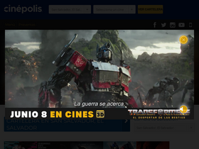 'cinepolis.com.sv' screenshot