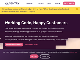'sentry.io' screenshot
