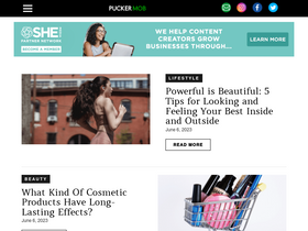 'puckermob.com' screenshot