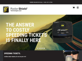 Radarshield homepage screenshot