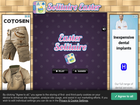 'solitaireeaster.com' screenshot