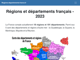 'regions-departements-france.fr' screenshot