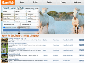 'horseweb.com' screenshot