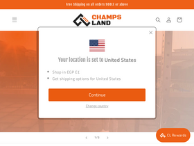 champsland.com homepage screenshot