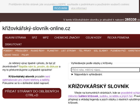 'krizovkarsky-slovnik-online.cz' screenshot