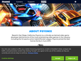 'psyonix.com' screenshot