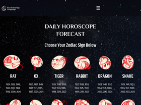 'yourastrologylanguage.com' screenshot