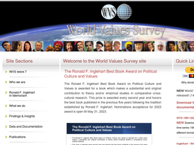 'worldvaluessurvey.org' screenshot