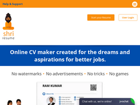 'shriresume.com' screenshot