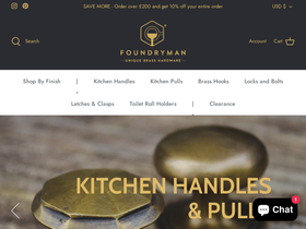 The Foundryman homepage screenshot