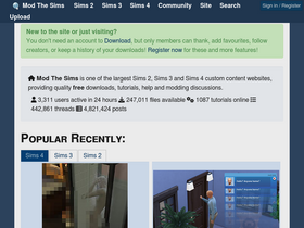 'modthesims2.com' screenshot