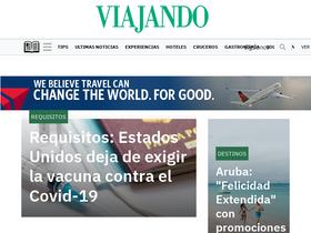 'viajando.travel' screenshot