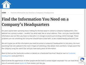 'headquartersinfo.com' screenshot