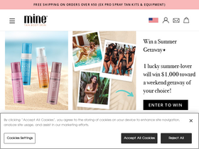 'minetanbodyskin.com' screenshot