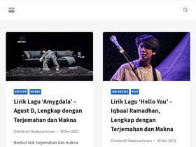 'artiliriklagu.com' screenshot