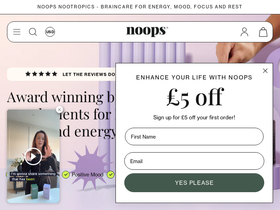 Noopsnootropics homepage screenshot