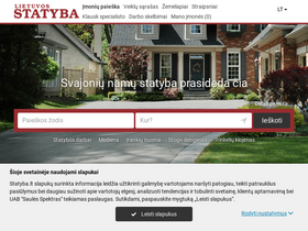 'statyba.lt' screenshot