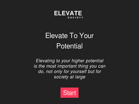 'elevatesociety.com' screenshot