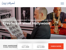 'visitwesthollywood.com' screenshot