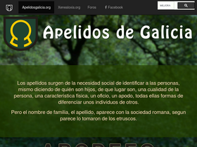 'apelidosgalicia.org' screenshot