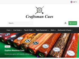 'craftsmancues.com' screenshot