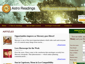 'astro-readings.com' screenshot