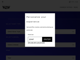 'cadillacoffers.ca' screenshot