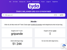 'tyda.se' screenshot