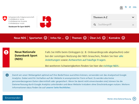 'jugendundsport.ch' screenshot