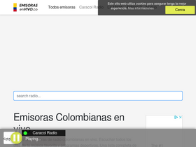 'emisorasenvivo.co' screenshot