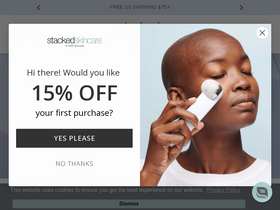 'stackedskincare.com' screenshot