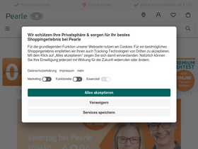 'pearle.at' screenshot