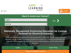 'jadelearning.com' screenshot