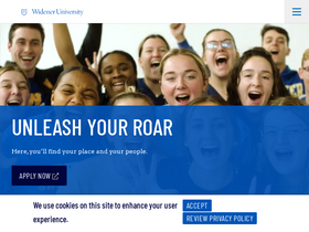 'widener.edu' screenshot