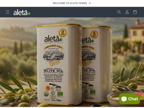 aletafarms.com homepage screenshot