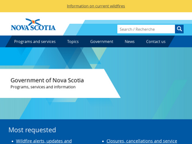 'novascotia.ca' screenshot