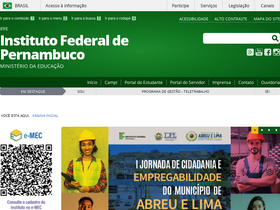 'meuemail.ifpe.edu.br' screenshot