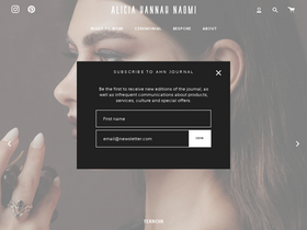 aliciahannahnaomi.com homepage screenshot
