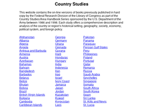 'countrystudies.us' screenshot