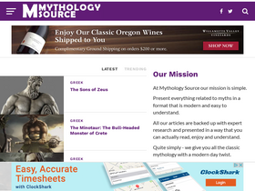 'mythologysource.com' screenshot