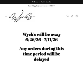 wyckscandle.com homepage screenshot
