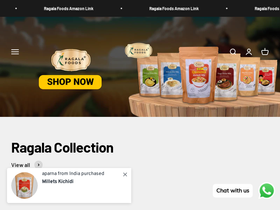 ragalafoods.com homepage screenshot