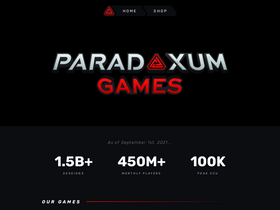 'paradoxum.games' screenshot