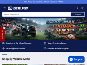 Dieselperf homepage screenshot