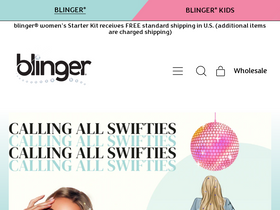 blinger® homepage screenshot