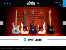 'schecterguitars.com' screenshot