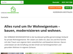 'wohneigentum.nrw' screenshot
