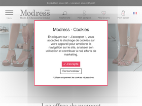 'modress.com' screenshot