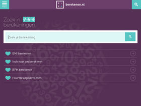 'berekenen.nl' screenshot