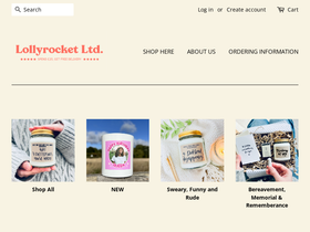 Lollyrocket homepage screenshot
